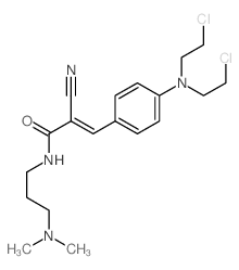 2-Propenamide,3-[4-[bis(2-chloroethyl)amino]phenyl]-2-cyano-N-[3-(dimethylamino)propyl]- structure