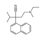 alpha-(2-(N-Ethyl-N-methylamino)ethyl)-alpha-isopropyl-1-naphthaleneac etonitrile结构式