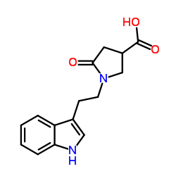 1-[2-(1 H-INDOL-3-YL)-ETHYL]-5-OXO-PYRROLIDINE-3-CARBOXYLIC ACID Structure