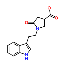 1-[2-(1 H-INDOL-3-YL)-ETHYL]-5-OXO-PYRROLIDINE-3-CARBOXYLIC ACID structure