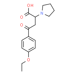 4-(4-Ethoxyphenyl)-4-oxo-2-(1-pyrrolidinyl)butanoic acid结构式