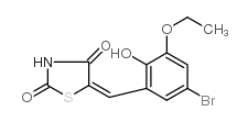 5-[(5-bromo-3-ethoxy-2-hydroxyphenyl)methylidene]-1,3-thiazolidine-2,4-dione Structure