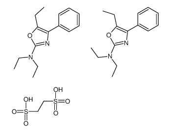 ethane-1,2-disulfonic acid,N,N,5-triethyl-4-phenyl-1,3-oxazol-2-amine Structure