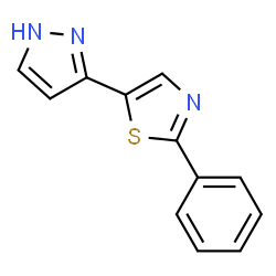 2-PHENYL-5-(1H-PYRAZOL-3-YL)-1,3-THIAZOLE Structure