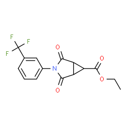 Ethyl 2,4-dioxo-3-[3-(trifluoromethyl)phenyl]-3-azabicyclo[3.1.0]hexane-6-carboxylate结构式