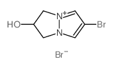 3-bromo-5-aza-1-azoniabicyclo[3.3.0]octa-1,3-dien-7-ol结构式