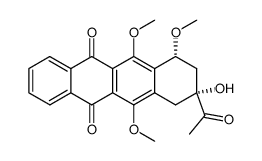 (7R,9R)-9-Acetyl-9-hydroxy-6,7,11-trimethoxy-7,8,9,10-tetrahydro-naphthacene-5,12-dione Structure