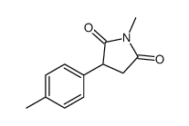 N-methyl-2-(4-methylphenyl)succinimide结构式