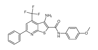 3-amino-6-phenyl-4-trifluoromethylthieno[2,3-b]pyridine-2-carboxylic acid (4-methoxyphenyl)amide结构式