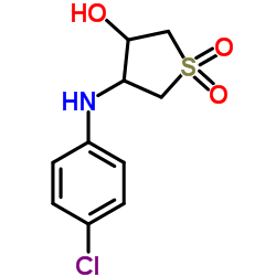 4-[(4-Chlorophenyl)amino]tetrahydro-3-thiopheneol 1,1-dioxide Structure
