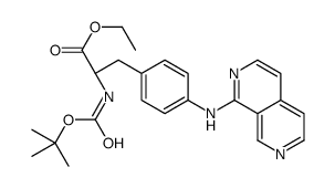 (S)-ethyl 3-(4-(2,7-naphthyridin-1-ylamino)phenyl)-2-(tert-butoxycarbonylamino)propanoate结构式