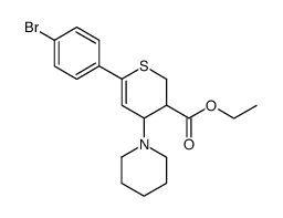 6-(4-bromo-phenyl)-4-piperidin-1-yl-3,4-dihydro-2H-thiopyran-3-carboxylic acid ethyl ester结构式