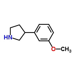 3-(3-甲氧苯基)吡咯烷结构式