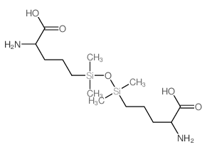 2-amino-5-[[(4-amino-4-carboxy-butyl)-dimethyl-silyl]oxy-dimethyl-silyl]pentanoic acid结构式