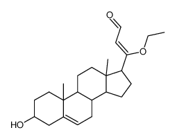 20-ethoxy-3β-hydroxy-21,24-dinor-chola-5,20(22)-dien-23-al结构式