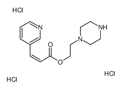 2-piperazin-1-ylethyl (E)-3-pyridin-3-ylprop-2-enoate,trihydrochloride Structure