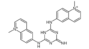2-N,4-N-bis(1-methylquinolin-1-ium-6-yl)-1,3,5-triazine-2,4,6-triamine Structure