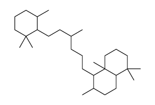 Decahydro-1,1,4a,6-tetramethyl-5-[4-methyl-6-(2,2,6-trimethylcyclohexyl)hexyl]naphthalene structure