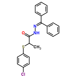 2-[(4-Chlorophenyl)sulfanyl]-N'-(diphenylmethylene)propanehydrazide结构式