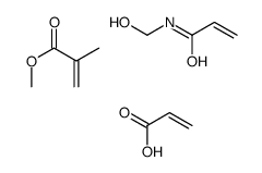 N-(hydroxymethyl)prop-2-enamide,methyl 2-methylprop-2-enoate,prop-2-enoic acid Structure
