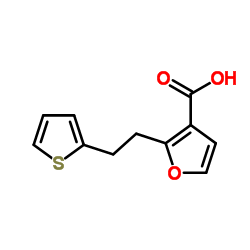 2-[2-(2-Thienyl)ethyl]-3-furoic acid Structure