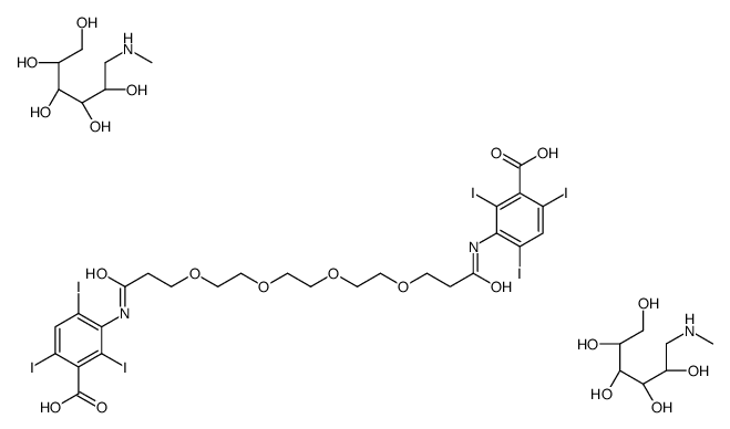 bis[1-deoxy-1-(methylamino)-D-glucitol] 3,3'-[(1,16-dioxo-4,7,10,13-tetraoxahexadecane-1,16-diyl)diimino]bis[2,4,6-triiodobenzoate] picture