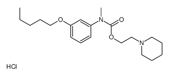 2-piperidin-1-ium-1-ylethyl N-methyl-N-(3-pentoxyphenyl)carbamate,chloride结构式