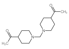 1-[1-[(4-acetyl-1-piperidyl)methyl]-4-piperidyl]ethanone structure