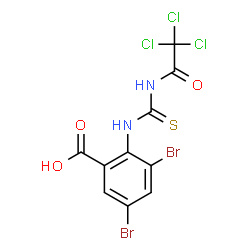 3,5-DIBROMO-2-[[THIOXO[(TRICHLOROACETYL)AMINO]METHYL]AMINO]-BENZOIC ACID Structure