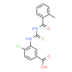 4-CHLORO-3-[[[(2-METHYLBENZOYL)AMINO]THIOXOMETHYL]AMINO]-BENZOIC ACID structure