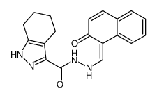 N'-[(Z)-(2-oxonaphthalen-1-ylidene)methyl]-4,5,6,7-tetrahydro-1H-indazole-3-carbohydrazide结构式