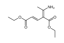 (E)-4-[1-amino-eth-(Z)-ylidene]-pent-2-enedioic acid diethyl ester Structure