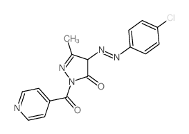 4-(4-chlorophenyl)diazenyl-5-methyl-2-(pyridine-4-carbonyl)-4H-pyrazol-3-one picture