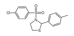 Thiazolidine, 3-[(4-chlorophenyl)sulfonyl]-2-(4-methylphenyl)- (9CI) structure