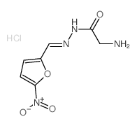 Glycine,(5-nitrofurfurylidene)hydrazide, monohydrochloride (8CI) structure