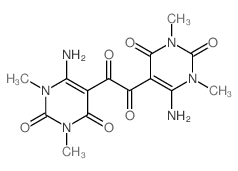 2,4(1H,3H)-Pyrimidinedione,5,5'-(1,2-dioxo-1,2-ethanediyl)bis[6-amino-1,3-dimethyl- (9CI)结构式