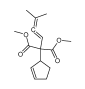 2-Cyclopent-2-enyl-2-(3-methyl-buta-1,2-dienyl)-malonic acid dimethyl ester结构式