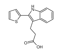 3-(2-thien-2-yl-1H-indol-3-yl)propanoic acid Structure