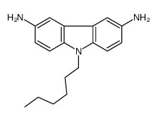 9-hexylcarbazole-3,6-diamine Structure