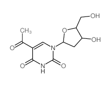 2,4 (1H,3H)-Pyrimidinedione, 5-acetyl-1-(2-deoxy-.alpha.-D-erythro-pentofuranosyl)- picture