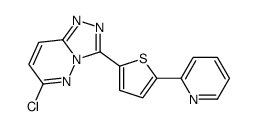 6-chloro-3-(5-pyridin-2-ylthiophen-2-yl)-[1,2,4]triazolo[4,3-b]pyridazine结构式