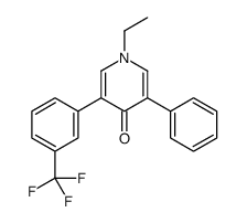 1-ethyl-3-phenyl-5-[3-(trifluoromethyl)phenyl]pyridin-4-one结构式
