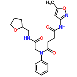 Butanediamide, N-(5-methyl-3-isoxazolyl)-N-[2-oxo-2-[[(tetrahydro-2-furanyl)methyl]amino]ethyl]-N-phenyl- (9CI) Structure