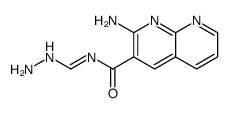 2-amino-N-(hydrazinylmethylidene)-1,8-naphthyridine-3-carboxamide结构式