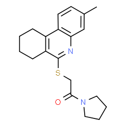 Pyrrolidine, 1-[[(7,8,9,10-tetrahydro-3-methyl-6-phenanthridinyl)thio]acetyl]- (9CI) Structure