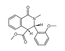 methyl trans-3(2-methoxyphenyl)-2-methyl-3,4-dihydro-1(2H)-isoquinoline-4-carboxylate结构式