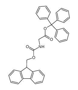 (9H-Fluoren-9-ylmethoxycarbonylamino)-acetic acid trityl ester Structure