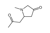 1-methyl-5-(2-oxopropyl)pyrrolidin-3-one Structure