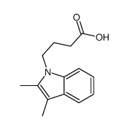 4-(2,3-dimethylindol-1-yl)butanoic acid结构式