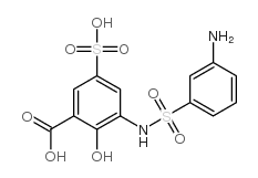 3-(3-aminophenylsulfonamido)-2-hydroxy-5-sulfobenzoic acid Structure
